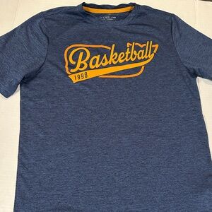 Vineyard Vines Kids Basketball Tee - Navy and Orange
